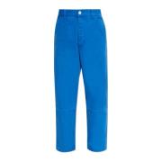 Broek met logo Stone Island , Blue , Heren