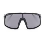 Zwarte Shield Zonnebril UV-Beschermende Lenzen Oakley , Black , Unisex