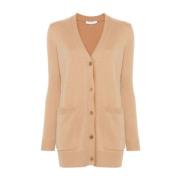 Kameelwol-kasjmier trui met paillettenmotief Max Mara , Brown , Dames