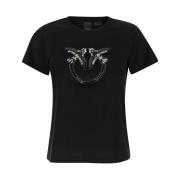 Zwarte Quentin T-shirt voor Mannen Pinko , Black , Dames