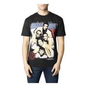 Zwart Print T-Shirt Tommy Jeans , Black , Heren