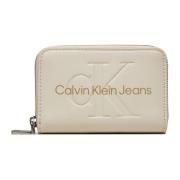 Beige Rits Portemonnee Vrouwen Herfst/Winter Calvin Klein Jeans , Beig...