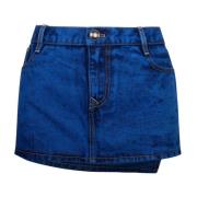 Tie Dye Denim Miniskirt Vivienne Westwood , Blue , Dames