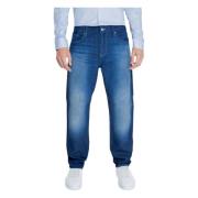 Blauwe Rits Knoop Broek Herfst/Winter Mannen Armani Exchange , Blue , ...