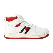 Witte Sneakers met Bedrukte Rubberen Zool Tommy Jeans , Multicolor , H...