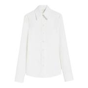 Witte Katoenen Overhemd met Vrouwelijke Silhouet Sportmax , White , Da...