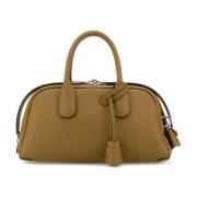 Stijlvolle Khaki Leren Handtas Tod's , Green , Dames