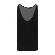 Zwart Geborduurd Logo Jersey Top Elisabetta Franchi , Black , Dames