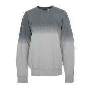 Gradient Logo Geborduurd Sweatshirt JW Anderson , Blue , Dames