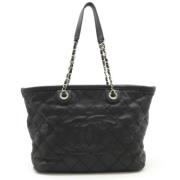 Pre-owned Leather chanel-bags Chanel Vintage , Gray , Dames