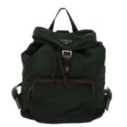 Pre-owned Fabric backpacks Prada Vintage , Green , Dames