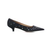 Suede Strass Pointed-Toe Decollete Gender , Black , Dames