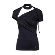 Zwart Cut Out T-Shirt Coperni , Black , Dames