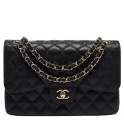 Pre-owned Leather chanel-bags Chanel Vintage , Black , Dames