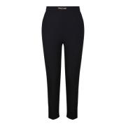 Monogram Satin Lining Black Pants Elisabetta Franchi , Black , Dames