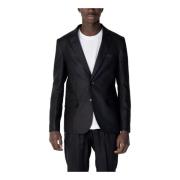 Zwarte Blazer Knoopsluiting Revers Antony Morato , Black , Heren