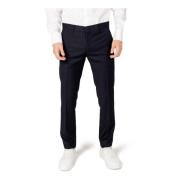 Blauwe Polyester Viscose Elastaan Broek Antony Morato , Blue , Heren