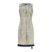 Denim Jurk Rick Owens , Blue , Dames