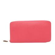 Pre-owned Leather wallets Hermès Vintage , Pink , Dames