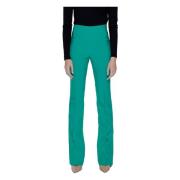 Groene effen broek met achterzakken Sandro Ferrone , Green , Dames