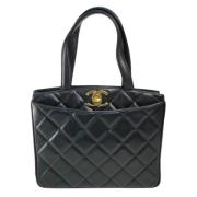 Pre-owned Leather totes Chanel Vintage , Black , Dames