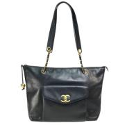 Pre-owned Leather chanel-bags Chanel Vintage , Black , Dames