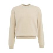 Merino Gebreide Trui Gender , Beige , Heren