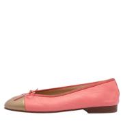 Pre-owned Leather flats Chanel Vintage , Pink , Dames