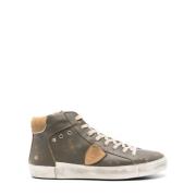 Bruine Kalf Sneaker Philippe Model , Gray , Heren