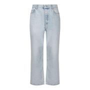 Bleached Blue Loose Fit Jeans Ami Paris , Blue , Heren