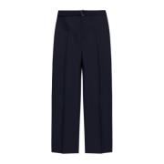 Wollen broek met vouw Officine Générale , Blue , Heren