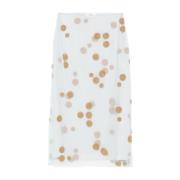 Polka Dot Tulle Midi Skirt Fendi , White , Dames