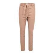 Relaxte Baggy Broek Portabella Cream , Brown , Dames