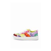 Gedrukte Multicolor Sneakers met Veters Desigual , Multicolor , Dames