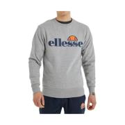 Heren Sweatshirt Comfort Fit Geribbelde Halslijn Ellesse , Gray , Here...