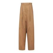 Beige Avoriaz Wijde Pijp Broek Max Mara , Brown , Dames