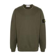 Biologisch Katoen Compass Sweatshirt Stone Island , Green , Heren