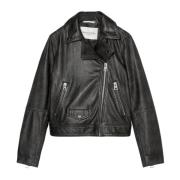 Biker leren jas regular Marc O'Polo , Black , Dames