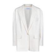 Vanille Jacket met Oversized Volume Max Mara , White , Dames