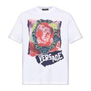 T-shirt met print Versace , White , Heren