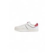 Witte Leren Sneakers met Veters Tommy Hilfiger , White , Heren