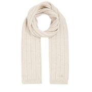 Zachte Cashmere Creme Gebreide Sjaal Tommy Hilfiger , Beige , Dames