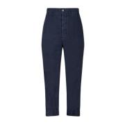 Gekleurde Linnen Cropped Cruise Broek Vivienne Westwood , Blue , Dames