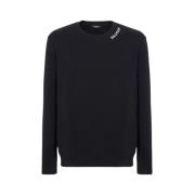 Geborduurde Sweater, Zwart, Ronde Hals Balmain , Black , Heren