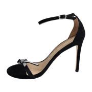 Zwarte Bow Sandalen met Strass Detail Stuart Weitzman , Black , Dames