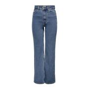 Blauwe Jeans met Rits Only , Blue , Dames