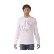 Stijlvolle Sweatshirt voor Mannen Versace Jeans Couture , White , Here...