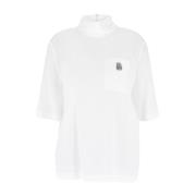 Lupetto M/C T-Shirt - Stijlvol en veelzijdig Brunello Cucinelli , Beig...