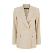 Dubbelrijige Beige Blazer Federica Tosi , Beige , Dames