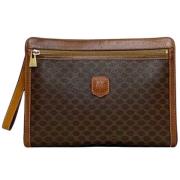 Pre-owned Canvas clutches Celine Vintage , Brown , Dames